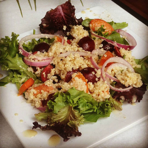 Quinoa Salad with Cherries, Apricots and Cashews